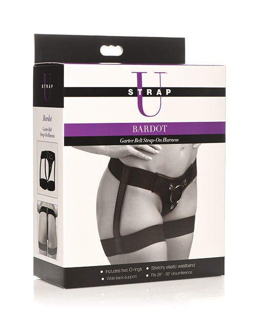 Strap U Strap-On Harness with Elastic Straps and Interchangeable O-Rings for Comfortable Adjustable Fit