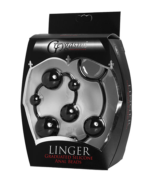 GreyGasms Anal Beads Velvet-Soft Silicone Graduated Design with Easy-Grip Loop for Enhanced Anal Stimulation