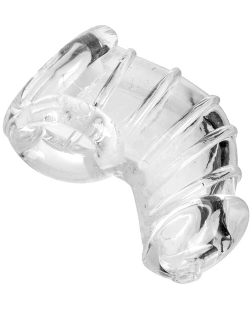 Soft Rubber Chastity Cage with Separate Chambers and Low-Profile Design