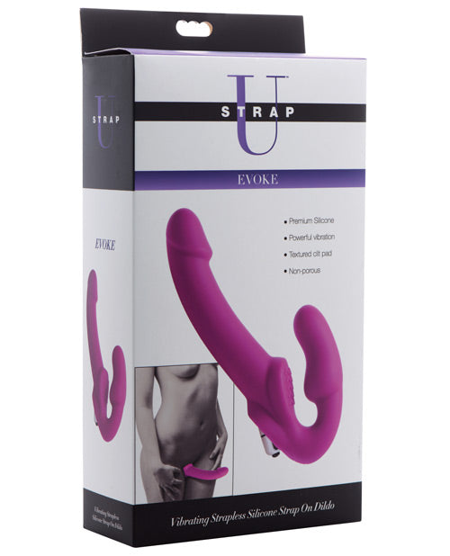 Strap U Strap On Vibrating Silicone Dual-Ended Curved Design for Hands-Free Couples Pleasure