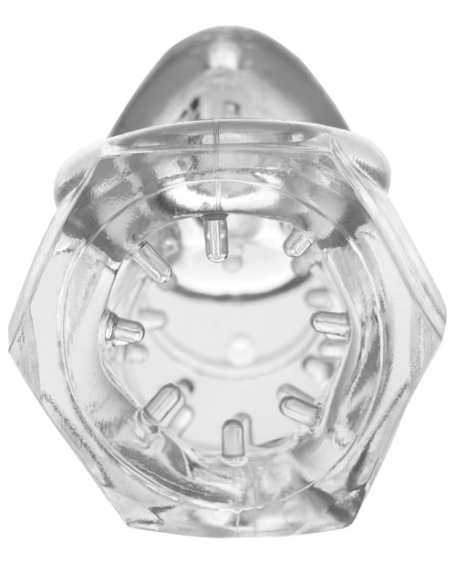Detained 2.0 Restrictive Clear Chastity Cage with Teasing Nubs