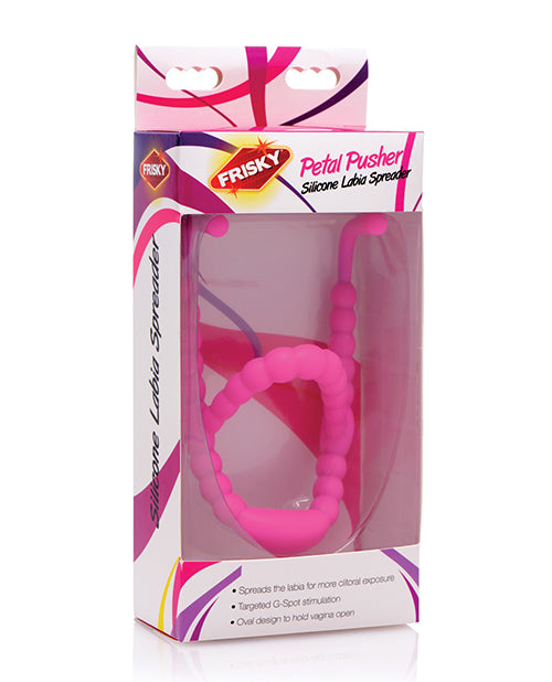 Frisky Silicone Labia Spreader with Adjustable Ring and Stimulating Beads for Intimate Exploration