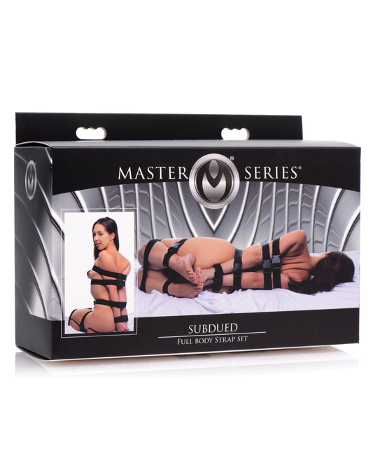 Master Series Bondage Restraint Strap Set Adjustable Nylon Buckles for Secure Full Body Immobilization