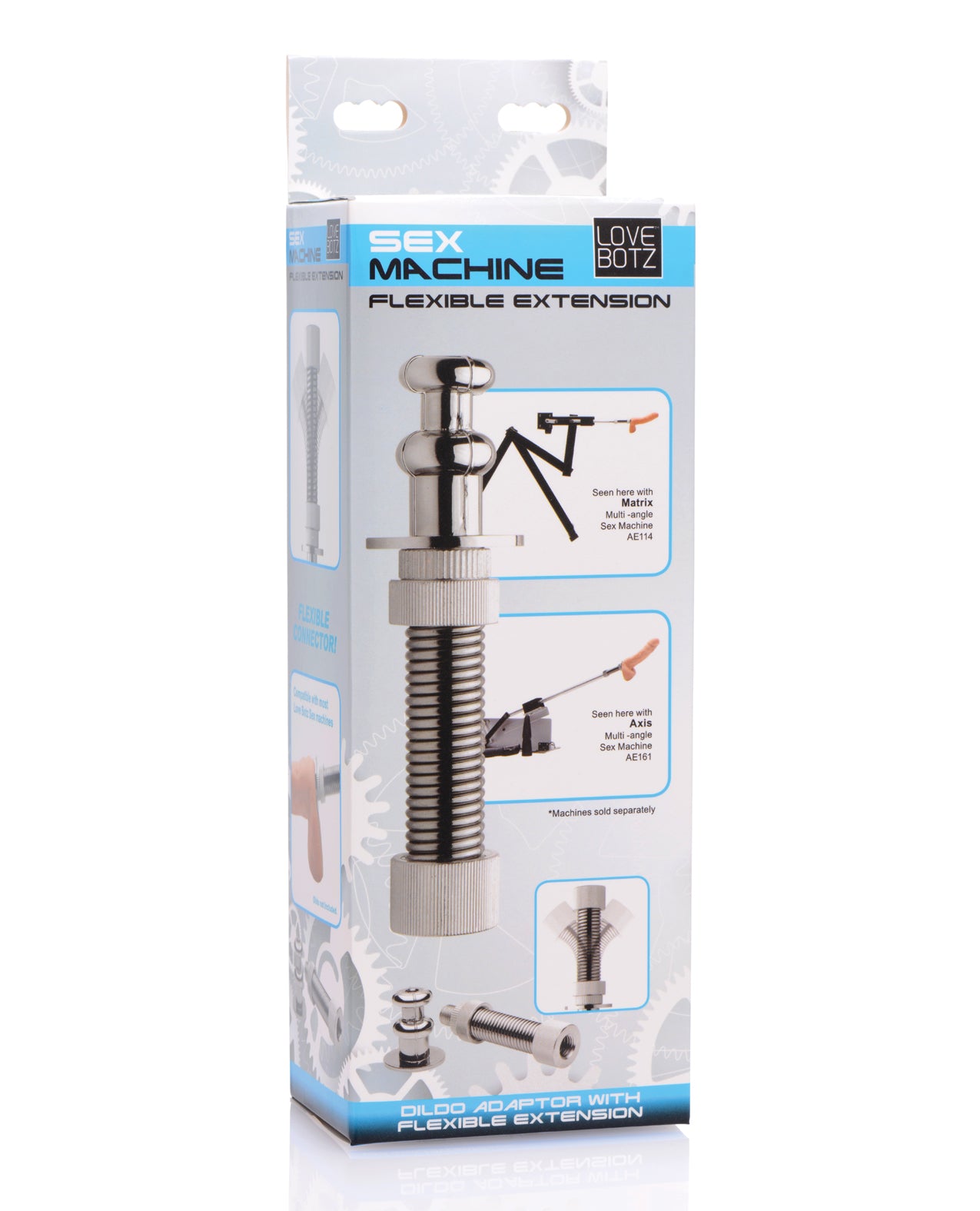 LoveBotz Sex Machine Flexible Extension with Spring Design and Vacuum-Lock Connector for Enhanced Reach and Realistic Thrusting