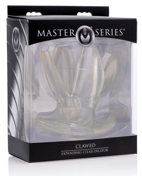 Master Series Anal Dilator Clear Expanding Claw Design Flexible TPR for Advanced Anal Stimulation