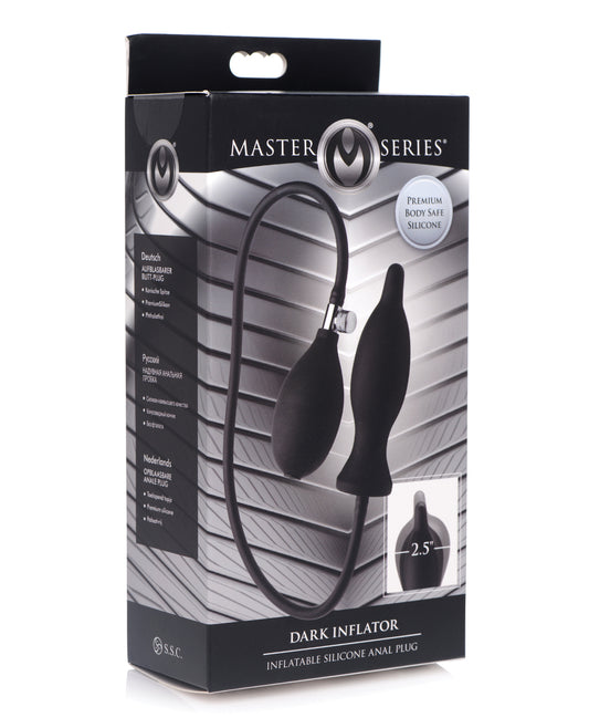 Master Series Anal Plug Inflatable Silicone with Hand Bulb Pump for Adjustable Anal Expansion