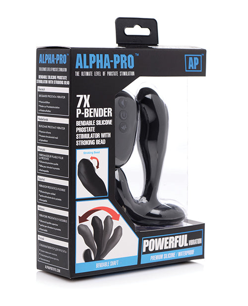 XR Bendable Prostate Stimulator with 7 Vibrating Modes and Stroking Bead for Targeted Anal Pleasure