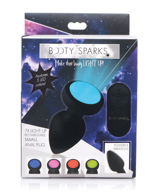 BootySparks Anal Plug Vibrating Silicone LED Light Remote Control for Visual Anal Stimulation