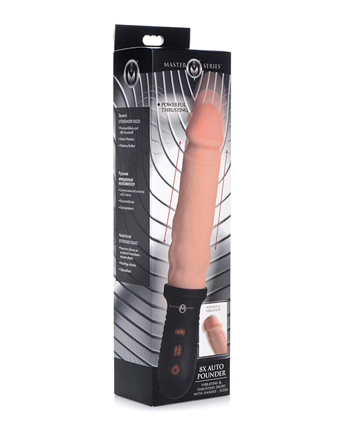 Master Series Vibrating Thrusting Dildo Silicone Realistic Shaft Ergonomic Handle for Intense Stimulation
