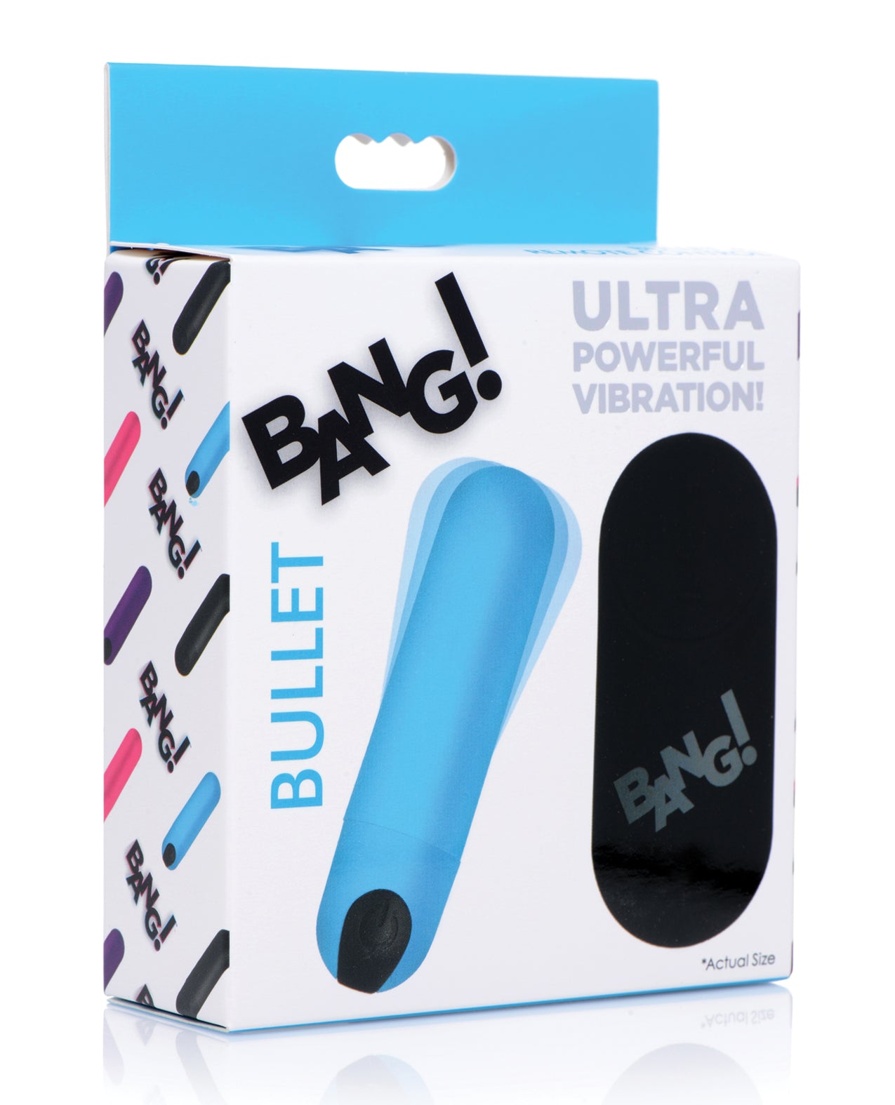 Bang! Vibrating Bullet Blue Wireless Remote Body-Safe Silicone Waterproof Stimulator for Discreet Personal Pleasure