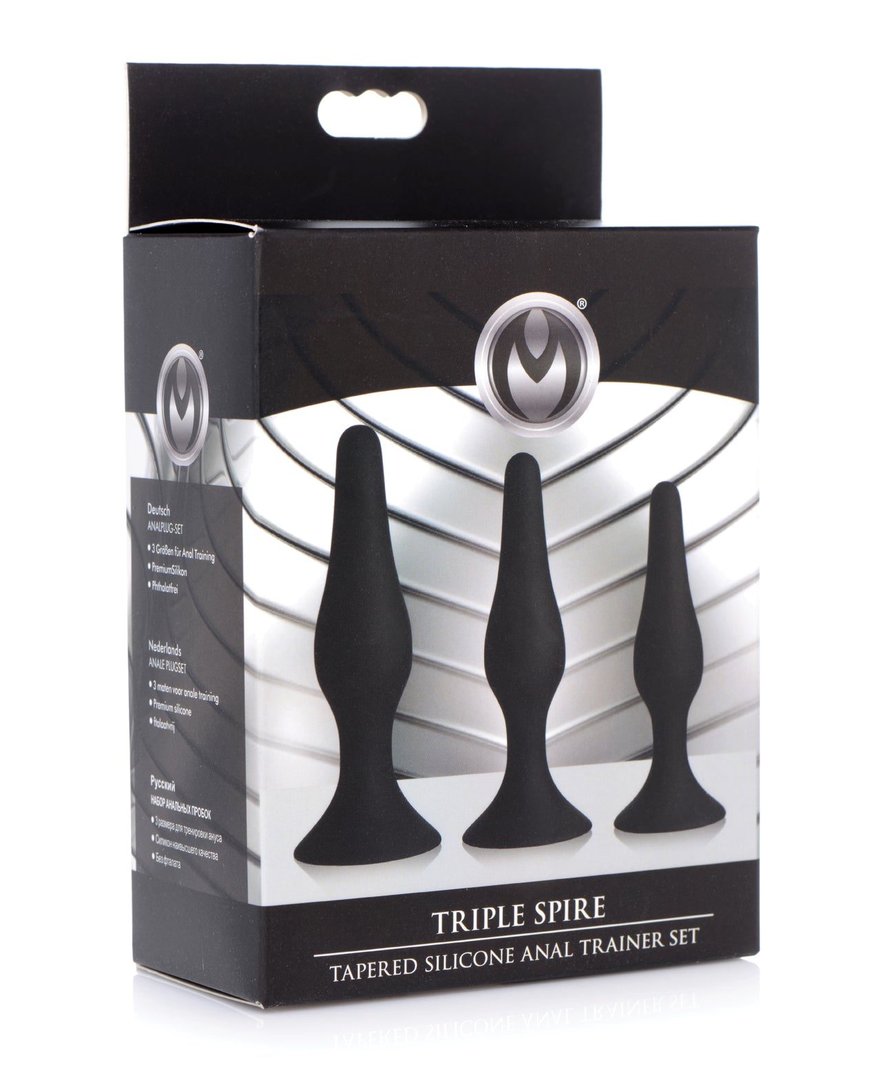 Master Series Anal Trainer Set Phthalate-Free Silicone Tapered Plugs Suction Cup Bases for Comfortable Gradual Training