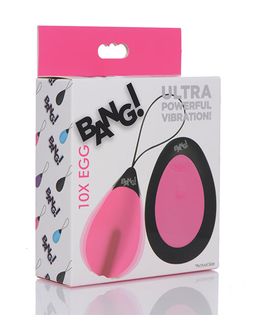 Bang! Vibrating Egg Pink Wireless Remote 10 Vibration Modes Waterproof for Intimate Stimulation
