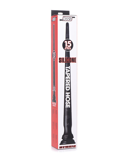 Hosed Silicone Shower Accessory Tapered Hose with Suction Cup Base and Measurement Marks for Flexible Deep Reach