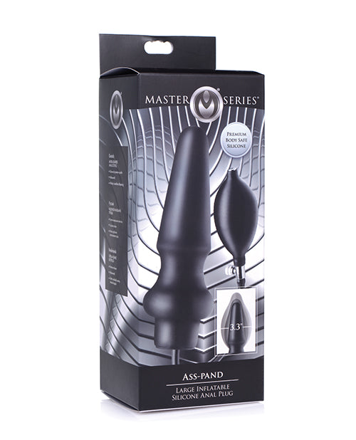 Master Series Anal Plug Inflatable Silicone Adjustable Size with Pump for Customizable Fullness and Backdoor Expansion