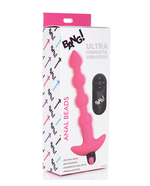 Bang! Anal Products Vibrating Silicone Anal Beads Remote Control Waterproof for Intense Anal Stimulation