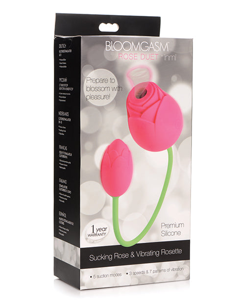 Inmi Stimulators Dual Rose Suction Vibrating Corded Design for Intense Blended Pleasure