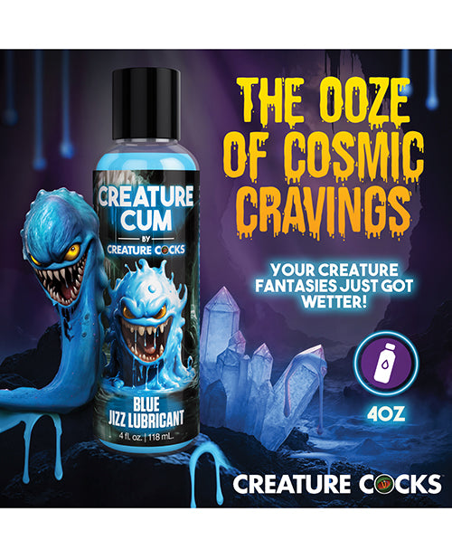 Creature Cum Blue Water-Based Lubricant 4 oz with Fantasy-Inspired Color