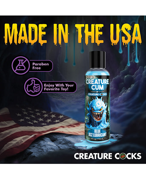 Creature Cum Blue Water-Based Lubricant 4 oz with Fantasy-Inspired Color