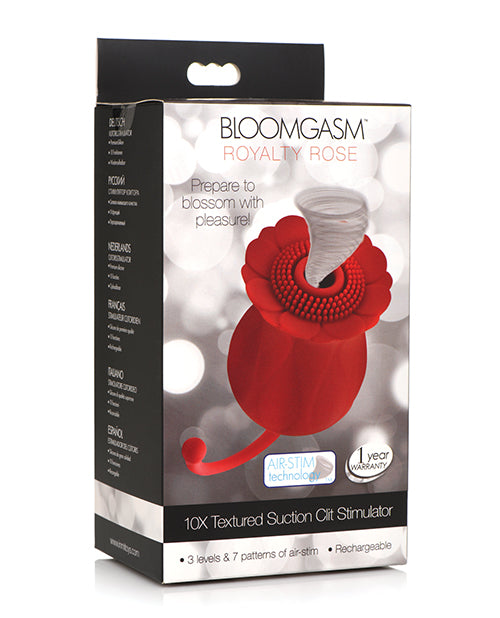 Inmi Stimulator Royalty Rose Textured Suction Petals Waterproof Silicone for Clitoral Stimulation