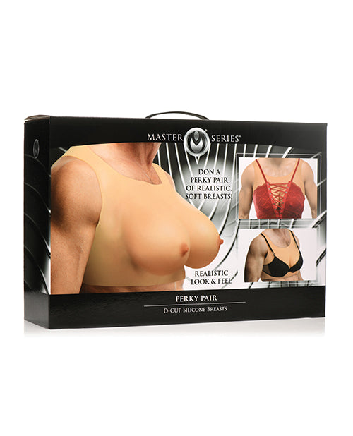 Master Series Silicone Breast Forms Realistic D Cup with Detailed Nipples for Cosplay and Gender Expression