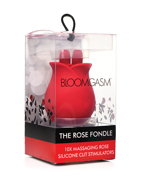 Bloomgasm Stimulator Red Silicone 10X Vibration Dual Massaging Nubs for Clitoral Pleasure