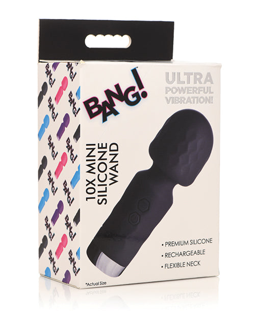 Bang! Massage Products Mini Silicone Wand Compact Flexible Neck for Portable Powerful Stimulation