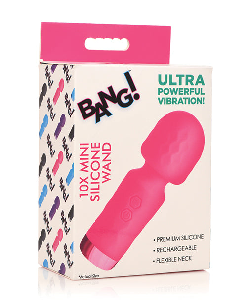 Bang! Mini Silicone Wand Massager Flexible Neck Splashproof Design for Travel and Precise Stimulation