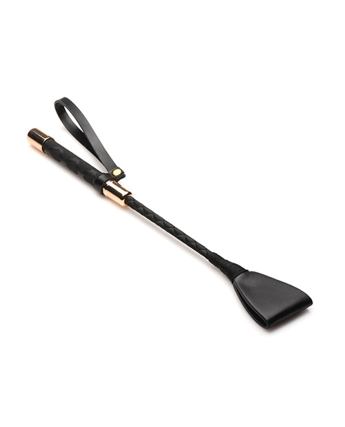 Master Series Stallion 12-Inch Riding Crop with Vegan Leather and Triangular Tip