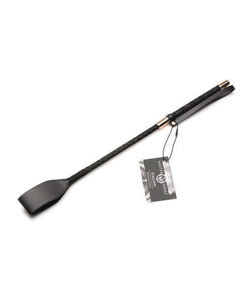 Master Series Bondage Riding Crop vegan leather textured grip glass fiber for precise impact play and BDSM sessions