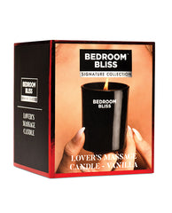Bedroom Bliss Setting The Mood Vanilla Massage Candle Coconut Soy Blend for Relaxing Sensual Massage