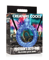 Creature Cocks Poseidon's Octo Silicone Cock Ring - Blue