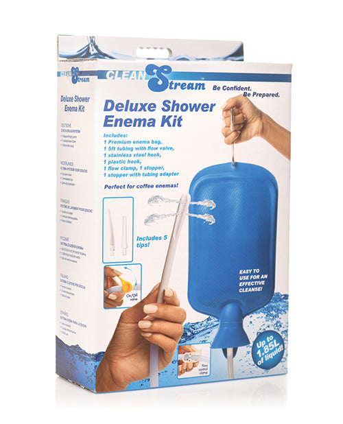 CleanStream Anal Products Deluxe Shower Enema Kit with Flexible Tips and Flow Valve for Effective Cleansing