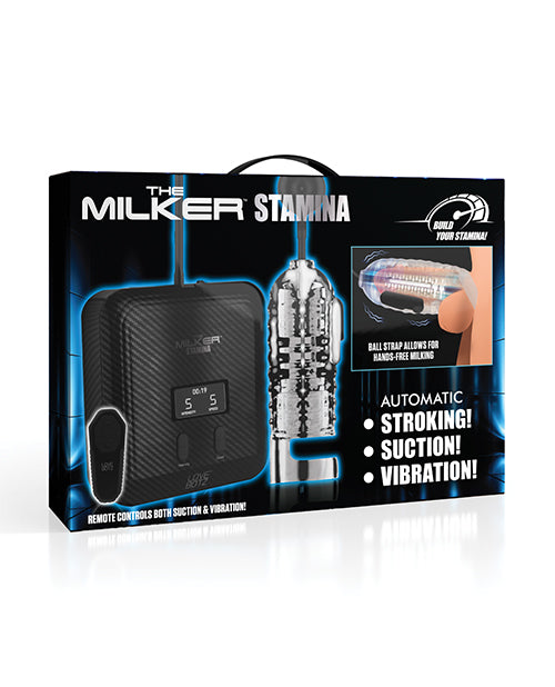 The Milker Dolls & Masturbators Automatic Suction Stroker with Vibrating Bullet for Hands-Free Endurance Training and Enhanced Sensation