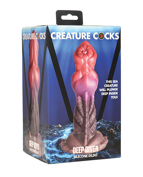 Creature Cocks Silicone Dildo Ribbed Shaft Suction Cup Base for Fantasy Roleplay and Intense Stimulation
