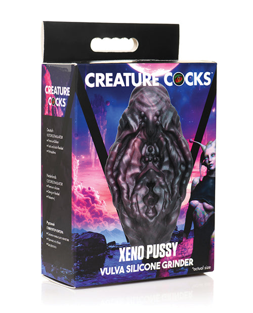 Creature Cocks Silicone Vulva Grinder with Textured Beads and Alien Design for Non-Penetrative Stimulation