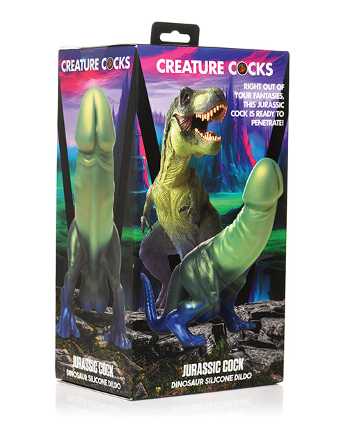 Creature Cocks Dinosaur Silicone Dildo with Curved Shaft and Suction Base for Fantasy Roleplay