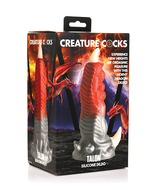 Creature Cocks Silicone Dildo with Ribbed Scaled Texture and Tapered Talons for Intense Fantasy Play