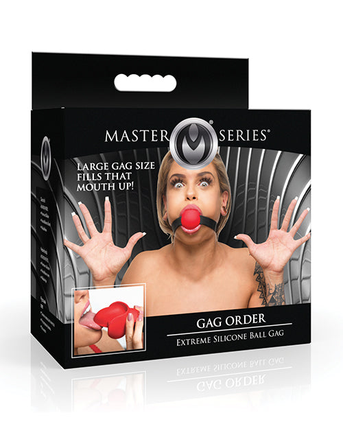 Master Series Ball Gag Mouthguard Shape Vegan Leather Adjustable Strap Bondage Restraint for Secure BDSM Experience