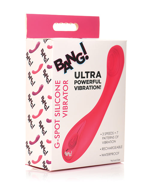 Bang! Vibrator Powerful G-Spot Flexible Silicone Ribbed Head for Intense Stimulation and Personal Pleasure