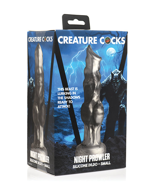Creature Cocks Silicone Dildo with Iridescent Black Silver Finish and Multi-Knot Design for Fantasy Roleplay Pleasure