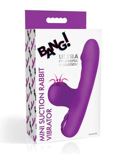 Bang! Vibrator Mini Suction Rabbit Dual Stimulation and USB Rechargeable for Intense Sensation