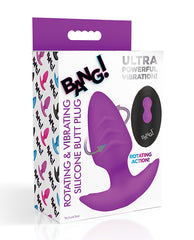Bang! Anal Product Silicone Rotating Butt Plug with Remote Control for Powerful Hands-Free Stimulation