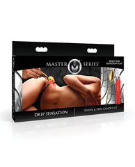 Master Series Wax Play Candle Set with Paraffin Wax and Zinc Alloy Scraper for Sensual Sensory Play