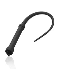 Master Series silicone whip with flexible tail and stiff handle for advanced impact play and intense sensation