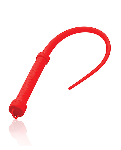 Master Series Silicone Whip with Stiff Handle and Flexible Tapered Tail for Intense Sensation Play