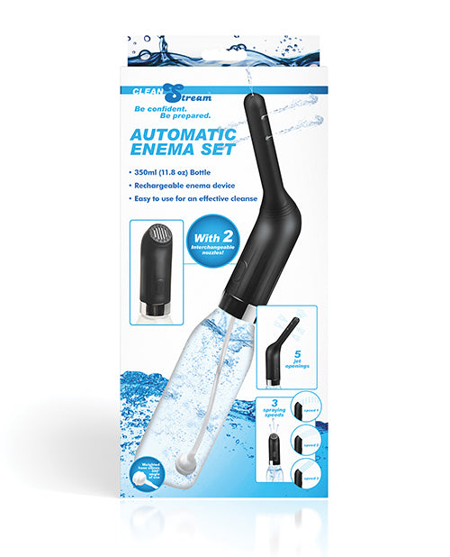 XR Travel Enema Set with 350ml Bottle, Adjustable Nozzles, and Weighted Hose for Portable Cleansing