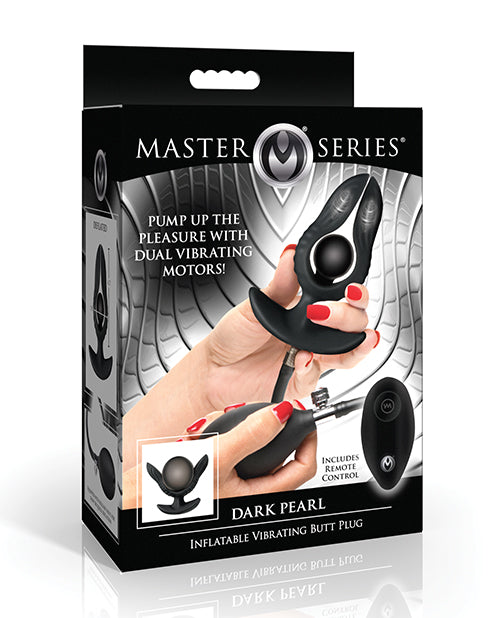 Master Series Anal Plug Inflatable Vibrating Remote Control Silicone for Adjustable Anal Enjoyment