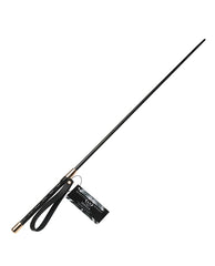 Master Series Bondage Cane Flexible Vegan Leather Handle Gold Accents for Precise BDSM Impact Play