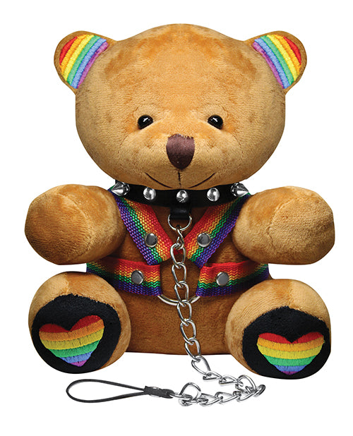 Master Series Pride Bear Plush Rainbow Harness and Nickel-Free Chains for LGBTQ+ Pride Celebration