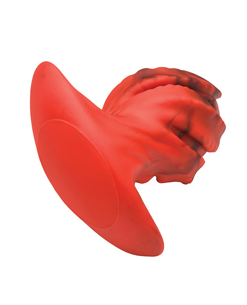 Creature Cocks Dragonspawn Silicone Butt Plug Medium - Black/Red